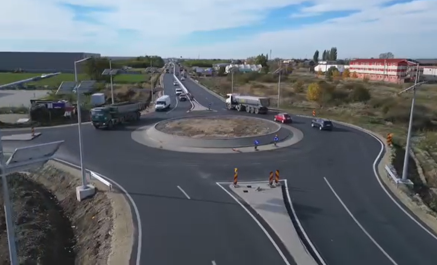 Lotul 2 al drumului de legătură dintre Timișoara și autostradă, prin Dumbrăvița și Giarmata, finalizat